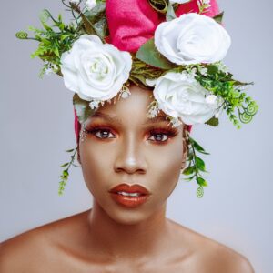 portrait, model, woman, girl, beautiful, pretty, attractive, lovely, gorgeous, fashion, beauty, makeup, glamour, headdress, flower crown, african, headdress, flower crown, flower crown, flower crown, flower crown, flower crown, african, african